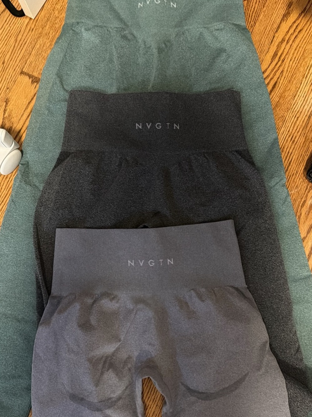 NVGTN Kids Seamless High-Waist Leggings — Black, Charcoal & Forest Green